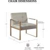imageMartha Stewart Upholsterd Accent Chair Living Room Furniture  Modern Design Comfortable Foam Seat Cushion Bedroom Lounge Sophisticated Finished Sturdy Frame CreamGold 285quot W x 29quot D x 325quot HTaupe