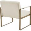 imageMartha Stewart Upholsterd Accent Chair Living Room Furniture  Modern Design Comfortable Foam Seat Cushion Bedroom Lounge Sophisticated Finished Sturdy Frame CreamGold 285quot W x 29quot D x 325quot HCream