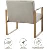 imageMartha Stewart Upholsterd Accent Chair Living Room Furniture  Modern Design Comfortable Foam Seat Cushion Bedroom Lounge Sophisticated Finished Sturdy Frame CreamGold 285quot W x 29quot D x 325quot HTaupe