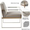 imageMartha Stewart Upholsterd Accent Chair Living Room Furniture  Modern Design Comfortable Foam Seat Cushion Bedroom Lounge Sophisticated Finished Sturdy Frame CreamGold 285quot W x 29quot D x 325quot HTaupe