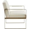 imageMartha Stewart Upholsterd Accent Chair Living Room Furniture  Modern Design Comfortable Foam Seat Cushion Bedroom Lounge Sophisticated Finished Sturdy Frame CreamGold 285quot W x 29quot D x 325quot HCream