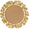imageMartha Stewart Wall Dcor Large Gingko Leaf Round Wall Mirror for Living Room Iron Metal Plate Frame Antique Finish Ready to Hang Bedroom Decoration Eden 305quot GoldGold