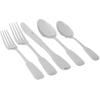 imageMartha Stewart Watercliffe 16 pc Flatware Set Stainless Steel wABS Handle  Warm GreyHalsey Mirror Polish