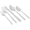 imageMartha Stewart Watercliffe 16 pc Flatware Set Stainless Steel wABS Handle  Warm GreySouthland Mirror Polish