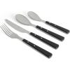 imageMartha Stewart Watercliffe 16 pc Flatware Set Stainless Steel wABS Handle  Warm GreyWatercliffe Black