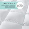 imageMartha Stewart White Down Feather Comforter Queen Size  600 Fill Power 100 Cotton Down Duvet Insert Made in USA All Season Medium Warmth Comforter with Corner Loops  90quot x 90quotWhiteLightweight