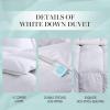 imageMartha Stewart White Down Feather Comforter Queen Size  600 Fill Power 100 Cotton Down Duvet Insert Made in USA All Season Medium Warmth Comforter with Corner Loops  90quot x 90quotWhiteAll Season