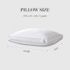 imageMartha Stewart White Feather Down Pillow SoftMedium Jumbo Size 2 Pack Bed Pillow for Side Sleeper