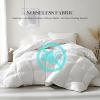 imageMartha Stewart White Goose Feather Down Fiber Comforter King Size All Season Duvet Insert Noiseless Fabric with 60oz Filled Luxury Cloud Fluffy Bed Comforter with 8 Corner Loops White 106x90inchWhiteAll Season
