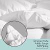 imageMartha Stewart White Goose Feather Down Fiber Comforter King Size All Season Duvet Insert Noiseless Fabric with 60oz Filled Luxury Cloud Fluffy Bed Comforter with 8 Corner Loops White 106x90inchWhiteAll Season