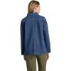 imageMartha Stewart Womens Chore Jacket  Lightweight Utility Coat Casual Outerwear Long Sleeve Work LayersVintage Wash