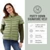 imageMartha Stewart Womens Short Sleeve Quilted Down Puffer VestSage