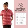 imageMartha Stewart Womens Short Sleeve Quilted Down Puffer VestTerracotta