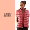 imageMartha Stewart Womens Short Sleeve Quilted Down Puffer VestTerracotta