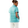 imageMartha Stewart Womens Short Sleeve Quilted Down Puffer VestTurq Blue