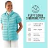 imageMartha Stewart Womens Short Sleeve Quilted Down Puffer VestTurq Blue