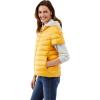 imageMartha Stewart Womens Short Sleeve Quilted Down Puffer VestYellow