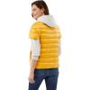 imageMartha Stewart Womens Short Sleeve Quilted Down Puffer VestYellow