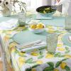 imageMartha Stewart Woven Water Resistant Lindos Placemat Set 6Pack 15quot Round BeigeAqua