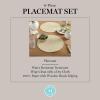 imageMartha Stewart Woven Water Resistant Lindos Placemat Set 6Pack 15quot Round BeigeBeige