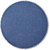 imageMartha Stewart Woven Water Resistant Lindos Placemat Set 6Pack 15quot Round BeigeNavy Blue