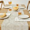 imageMartha by Martha Stewart  Chilewich Damask Table Runner in Flax  Easy Care Woven Textile  IndoorOutdoor  StainFade Resistant  14quot x 72quotFlax