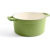imageMartha by Martha Stewart 5 QT European Enameled Cast Iron Dutch Oven wLid  CobblestoneBay Leaf