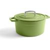imageMartha by Martha Stewart 5 QT European Enameled Cast Iron Dutch Oven wLid  CobblestoneBay Leaf