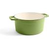 imageMartha by Martha Stewart 5 QT European Enameled Cast Iron Dutch Oven wLid  CobblestoneBay Leaf