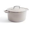 imageMartha by Martha Stewart 5 QT European Enameled Cast Iron Dutch Oven wLid  CobblestoneCobblestone