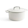 imageMartha by Martha Stewart 5 QT European Enameled Cast Iron Dutch Oven wLid  CobblestoneCrescent Moon