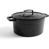 imageMartha by Martha Stewart 5 QT European Enameled Cast Iron Dutch Oven wLid  CobblestoneObsidian