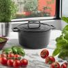 imageMartha by Martha Stewart 5 QT European Enameled Cast Iron Dutch Oven wLid  CobblestoneObsidian