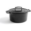 imageMartha by Martha Stewart 5 QT European Enameled Cast Iron Dutch Oven wLid  CobblestoneObsidian