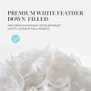 imageWhite Feather and Down Comforter Queen Size  Luxury All Season with 100 Cotton Fabric Duvet Insert with 4 Corner Loops  240 Thread Count Hotel Comforter Bedding for YearAround 90quot x 90quotWhite