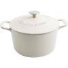 imageMARTHA STEWART Gatwick 7 QT Enamel Cast Iron Dutch Oven Pot with Lid Martha BlueLinen w Silver Knob
