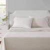 imageMartha Stewart  Full Size Sheets Set Crisp ampamp Tailored Cooling Sheets wa Naturally Smooth Cotton Percale Lightweight Feel  Bed Sheets with Matching Pillowcases ampamp Fitted Sheet Floral BlueLeaves Beige