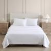 imageMartha Stewart  Full Size Sheets Set Crisp ampamp Tailored Cooling Sheets wa Naturally Smooth Cotton Percale Lightweight Feel  Matching Pillowcases ampamp Fitted Sheet Skylands Solid BeigeLilly Pond Leaf Beige