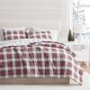 imageMartha Stewart  Queen Bedding Comforter Sets Wonderfully Plush ampamp Naturally Soft Cotton Flannel Bedding wMatching Pillowcases 3 Piece Bed Sets Yuletide Spruce PlaidHoliday Ribbons RedYuletide Spruce PlaidHoliday Ribbons Red
