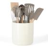 imageMartha Stewart 10 Piece Tools and Gadget Set WCeramic Crock  Martha BlueLinen White w Grey Tools