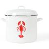 imageMartha Stewart 16Quart Enamel On Steel Scratch Resistant Lobster Stock Pot  LinenLinen