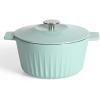 imageMartha Stewart 35Quart Enameled Cast Iron Dutch Oven Braiser  Martha BlueMartha Blue