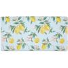 imageMartha Stewart Bloomfield Lots of Lemons AntiFatigue Kitchen Mat WhiteYellow 18quotx48quotLight BlueYellow