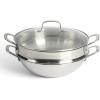 imageMartha Stewart Castelle 12quot 188 Stainless Steel Induction Safe MultiPurpose Essential Pan wSteamer