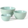 imageMartha Stewart Eagleson 3 Piece 3 4 ampamp 5 Round Prep Mixing Bowl Set  Martha BlueMartha Blue