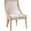 imageMartha Stewart Farmhouse Dining Room Chair Recessed Arm Chair for Bedrooms Nailhead Trim Solid Wood Legs Upholstered Reading Accent Chairs for Living Room Kitchen Dcor Elmherst  Linen ColorBeige Stripe