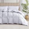 imageMartha Stewart Goose Feather and Down Fiber Comforter Queen Size  Luxurious Hotel Duvet Insert Bedding Comforters 100 Cotton All Season Medium Warmth 90 x 90 InchWhiteTwin