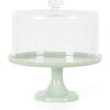 imageMartha Stewart Highbrook 10 Inch Jadeite Cake Stand with Glass DomeGreen 10