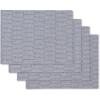 imageMartha Stewart Honeycomb Modern Farmhouse Reversible Placemat 4Pack Set White 13quotx175quotBlue