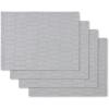 imageMartha Stewart Honeycomb Modern Farmhouse Reversible Placemat 4Pack Set White 13quotx175quotCharcoal Grey
